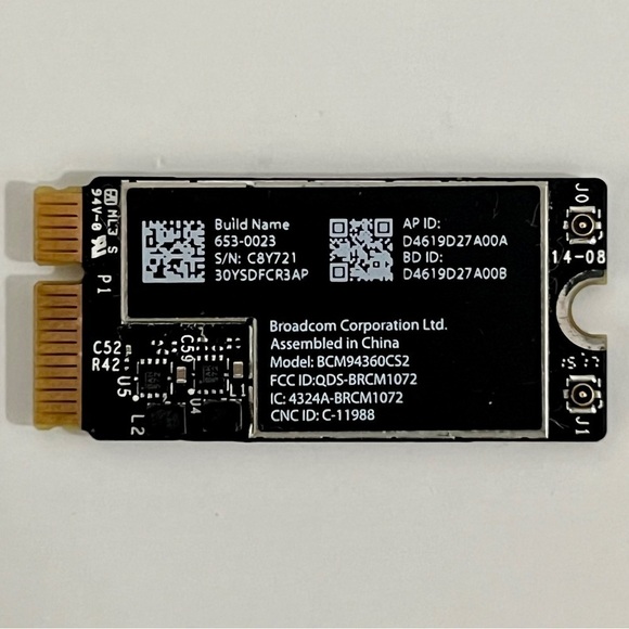 AirPort Wifi Bluetooth Card for Apple Macbook Air 13" 2013 to 2017 BMC94360CS2 - Picture 1 of 2